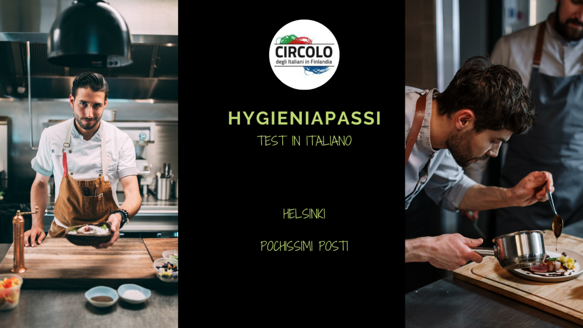 Esame in italiano per ottenere la certificazione Hygieniapassi 26. settembre ore 10